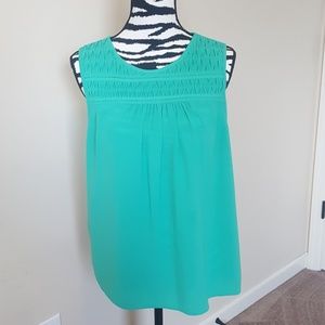 Elle Green Sleeveless Tank Top Blouse